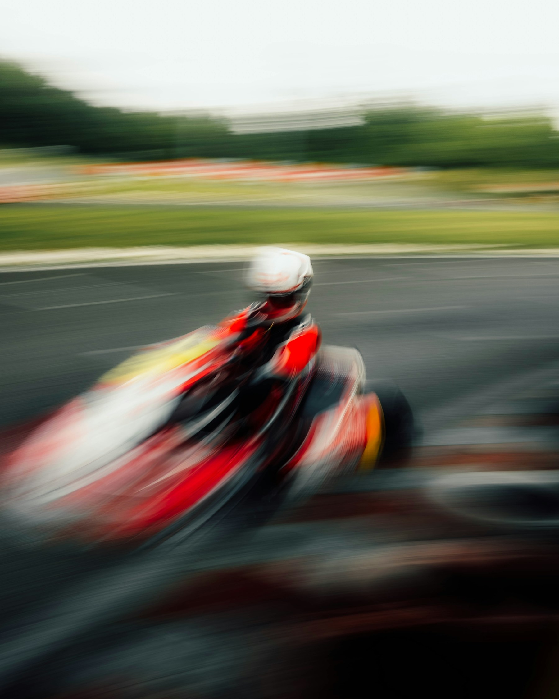 A rider building skills during a motorcycle track day